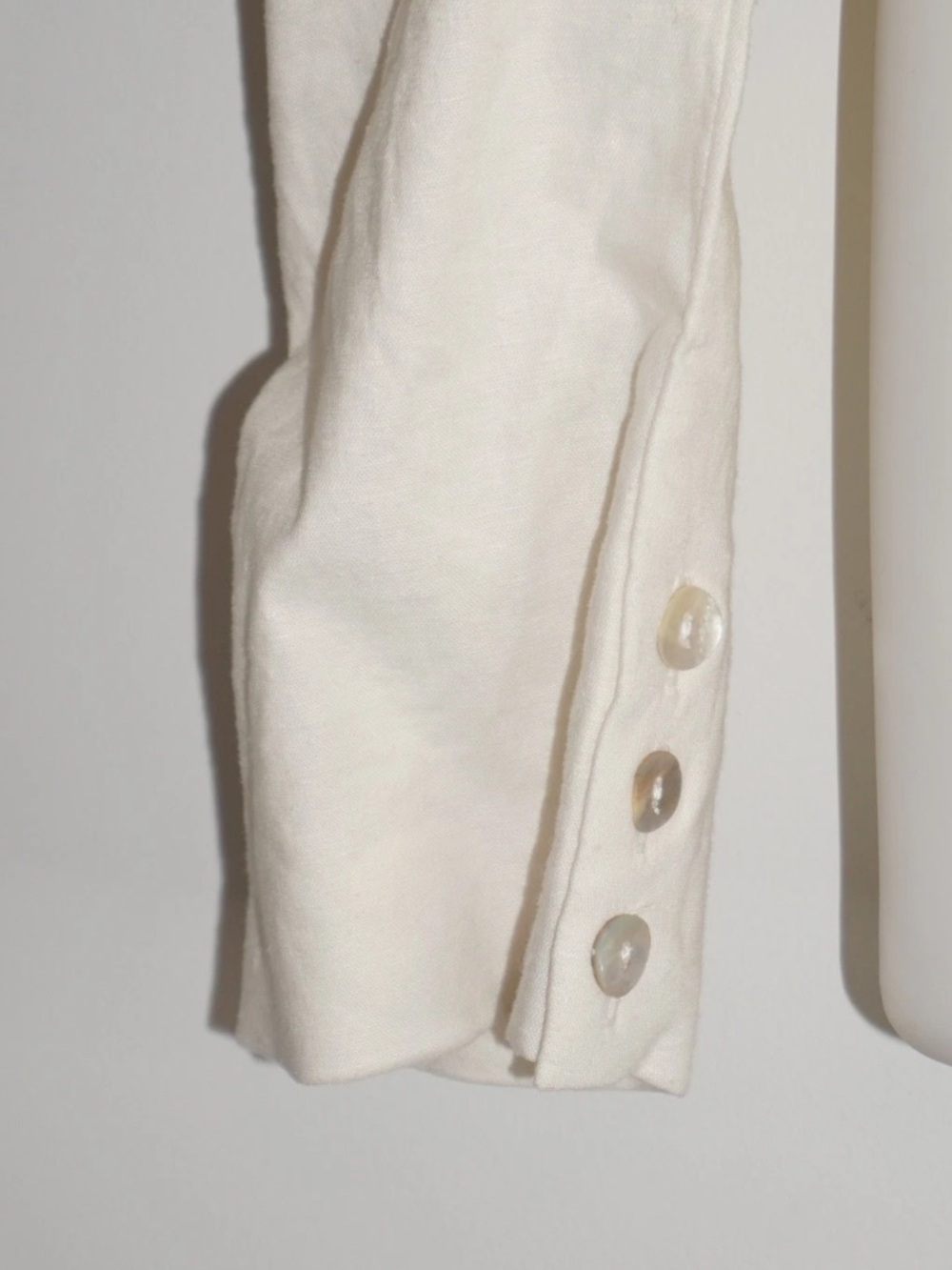 LPA Ildalia Cream Corset Puff Sleeve Top Size: XL Linen Blend Cottagecore - Picture 5 of 10